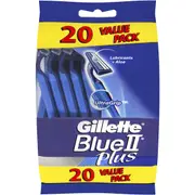 Gillette Blue Ii Disposable Shaving Razor Plus 20 pack
