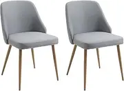 CHOTTO Niko Dining Chairs - Grey (Set of 2): Contemporary Elegance for Every Mealtime Gathering, Elevating Your Dining Space with Style and Comfort.