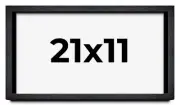 21x11 Shadow Box Frame Black | 1 Inches Deep Real Wood Farmhouse Shadowbox Displ
