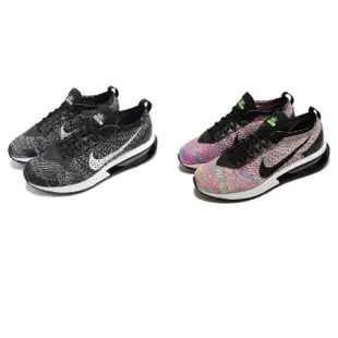 【NIKE 耐吉】休閒鞋 Wmns Air Max Flyknit Racer 女鞋 男鞋 黑白 黑 粉色 彩針織(DM9073-300)