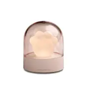 Cat'S Paw Music Night Light Decoration Usb Charging Night Light Bedroom Cartoon Led Eye Protection With Sleeping Atmosphere Music Light (Pink)