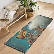 QGBYMX Man Funny Music Washable Runner Rug 2’ x 6’ Non Slip Kitchen Runner Rug for Hallways Entryway Patio Living Room Floor Carpet Runner- Soft Thin Mat for Family Pet