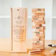 Personalised Wooden Block, Tumbling Tower Game Box, Wedding Guest Book Alternati