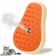 Cat Steam Brush, 3 in 1 Cat Steamy Brush, Silicone Massage Grooming Comb, Pet Hair Cleaning Misting Comb for Dogs Cats, Beige
