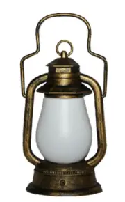 LED Rustic Look Gold Lantern novelty stage prop battery power costume accessory