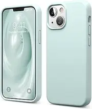 elago Liquid Silicone Case Compatible with iPhone 13 Mini Case (5.4"), Premium Silicone, Full Body Protection - 3 Layer Shockproof Phone Cover, Anti-Scratch Soft Microfiber Lining (Mint)
