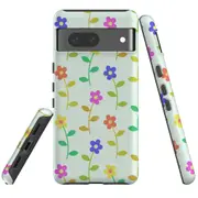 For Google Pixel 7 Case Tough Protective Cover Colourful Flowers