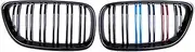 A Pair M Color/Gloss Black Car Front Bumper Kidney Grill Grilles Compatible For BMW 2 Series F22 F23 F87 M2 2013-2020 Auto Styling Grills(Color)