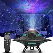 UFO Galaxy Star Projector Night Light with Remote Control, LED Nebula Lamp, Adjustable Timer