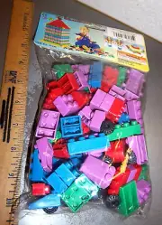 stacking plastic block toy for building fun shapes new in bag - for kids 5+ yrs