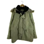 ALPHA INDUSTRIES MILITARY MILI IRO 夾克外套 尼龍 素色 軍風 卡其色 日本直送 二手