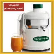 Omega High Speed Pulp Ejection Juicer 1/3 HP Surgical Stainless 3500 RPM