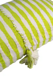 Archive New York Antigua Classic Striped Handwoven Cotton Throw Pillow in Lime Green at Nordstrom, Size 12X20
