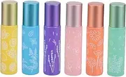 Healeved 6pcs Essential Oil Roller Bottle Thickened Glass Containers for Perfumes DIY Beauty Liquids Portable and Convenient for Travel for Eyes and Face Applications