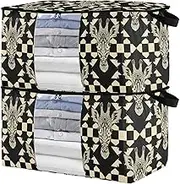 sanluoli 90L 2 Pack Under Bed Boot Storage with Reinforced Handles, clear window Closet Drawer Storage