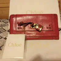 在飛比找蝦皮購物優惠-Chloe 鎖頭皮夾 長夾 發財包