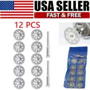 12x Diamond Cutting Wheels Die Grinder Metal Cut Off Disc for Dremel Rotary Tool