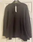 NWT $288 Eileen Fisher Espresso Organic CottonTurtle Neck Top L XL