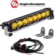 Baja Designs 10" S8 Amber Combo Hood Light Bar Kit For 18+ Polaris RZR XP Turbo