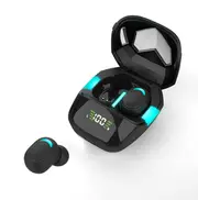 Mini TWS Wireless Bluetooth 5.1 Touch Noise Cancelling Sports Stereo Headphones With Mic For Video Games - Black