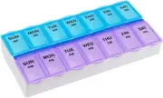 EZY DOSE Weekly (7-Day) AM/PMPill Case, Medicine Planner, Vitamin Organizer Box,
