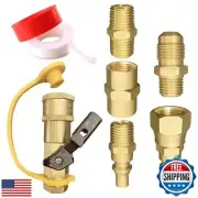 qieoyk 7pcs Propane Quick Connect Fittings Adapter for Propane Hose Propane Q