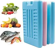 Freezer Blocks for Cool Box - Reusable Ice Packs for Lunch Boxes | Long Lasting Ice Pack for Coolers Lunch Bags | Freezer Blocks for Meal Bags | Reusable Packs for Lunch Box, Work, School, Pi