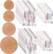 Gogogmee 80PCS Breathable Flexible Bandages for Finger Care Round Finger Tip Bandages for Outdoor Use Durable and Portable First Aid Essentials Assorted for Protection