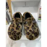 轉賣（全新）-韓國小眾品牌毛毛豹紋勃肯鞋