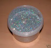 Holo silver metal flake 4oz pot .008" custom metalflake prizmatic USB glitter #1