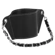 Water Bottle Carrier Holder with Strap, 70x66mm Cup Holder with Strap, Black