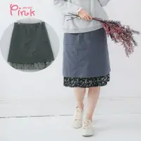 在飛比找樂天市場購物網優惠-Pink*清甜百褶內襯及膝裙 (兩色) U5601MD｜母親