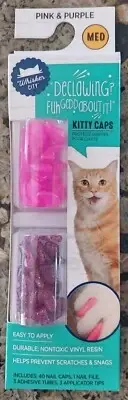 Whisker City Kitty Caps Nail Caps for Cats Medium Small Pink and Purple
