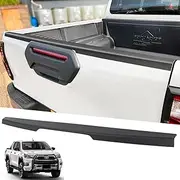 Tailgate Protector Rail Guard Cap Cover for Toyota Hilux 2021-2025 N80 Facelift Accessories, Textured Matte Black Rear Tailgate Cap Cover Trim Car Exterior, 1PC