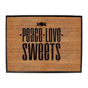 Peace Love Sweets - Funny Novelty Doormat Man Cave Floor mat