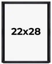 22x28 Shadow Box Frame Black | 1 Inches Deep Real Wood Farmhouse Shadowbox Displ
