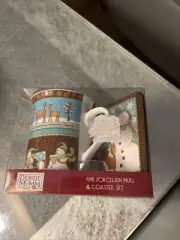 Debbie Mumm Fine Porcelain Coffee Mug and Coaster Set