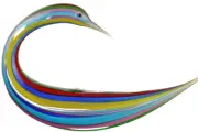 MURANO Art Glass Swimming Bird Figurine by Formia Striped Hand Blown Italy New