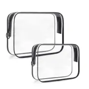 TSA Approved Toiletry Bag,2 Pack Clear Toiletry Bag, Quart Size Travel Essent...