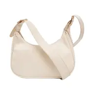 Women Crescent Shaped Simple Pu Leather Shoulder Handbags Vintage Crossbody Bag Fashion Exquisite Shopping Bags