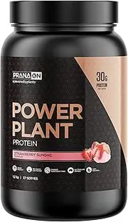 PranaON Power Plant Protein Strawberry Sundae Flavour Supplement 1.2 kg
