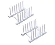 Bamboo Wooden Plate Racks Dish Stand Holder Kitchen Storage Cabinet Organizer