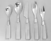 LUCITE CLEAR PLASTIC by Supreme 5 Piece Place Setting NEW NEVER USED made Japan