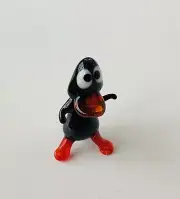 Mr. Duck~Mini Collectible Hand Blown Art Glass Figurine~Handmade Tiny Animal~Fun