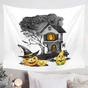 Halloweens Haunted House Tapestry