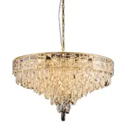 Vencha Finley 18 Light Crystal Pendant - Gold
