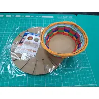在飛比找蝦皮購物優惠-Diy紙質編織花籃Diy手工美術工藝材料包每組三個