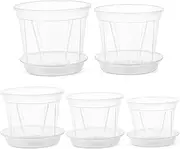 BESPORTBLE 5 Pcs Phalaenopsis Pot Clear Orchid Planter Pots for Plants Clear Orchid Pot Clear Nursery Pots with Drainage Garden Pots Slotted Orchids Planter Orchid Pots Plastic Transparent