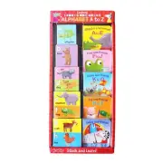 Soft Play Learning Alphabet Stacking Blocks and Rhyming Board Books A to Z Set