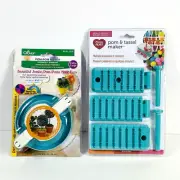Red Heart Pom & Tassel Maker 84064 with Clover Pom-Pom Maker 3128